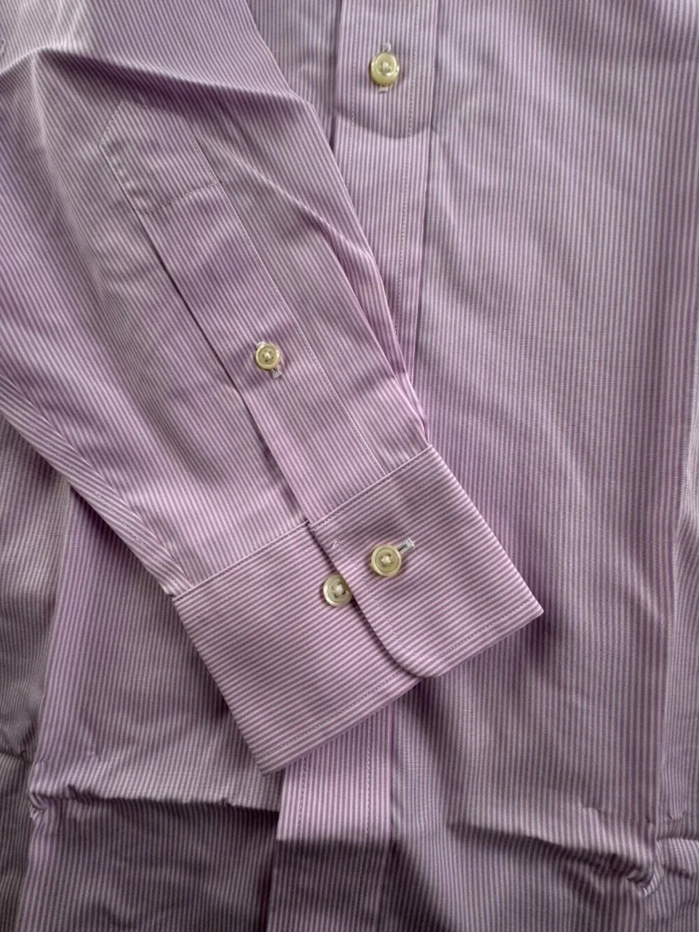NWT Polo Ralph Lauren Pink Striped Classic Fit Easy Care Cotton Stretch 15 32/33